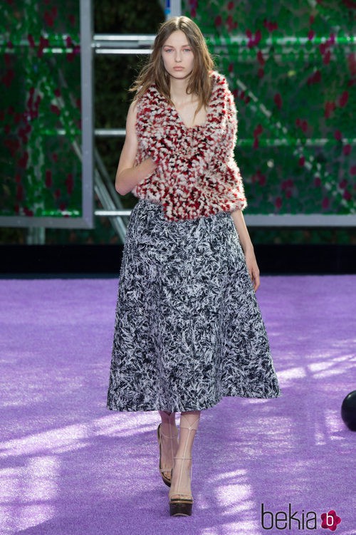 Vestido de plumas de la colección de Alta Costura otoño/invierno 2015/2016 de Dior