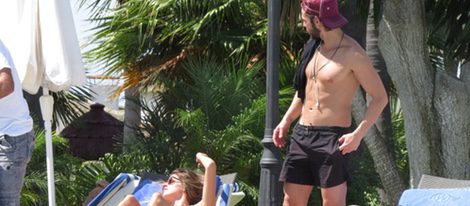 Juan Alfonso Baptista, el 'Gato',  luciendo torso en Marbella