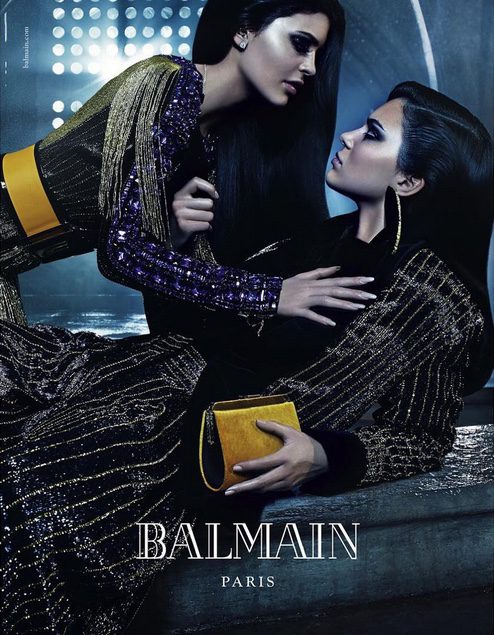 Kendall y Kylie Jenner en la campaña otoño 2015 de Balmain