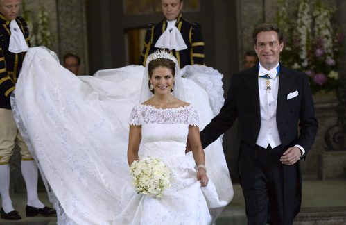 La Princesa Magdalena de Suecia con un vestido de Valentino en su boda con Chris O'Neill