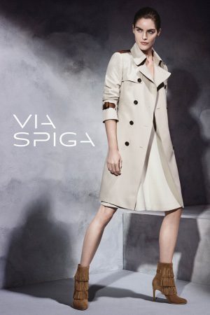 Hilary Rhoda, imagen de la colección otoño/invierno 2015/2016 de Via Spiga