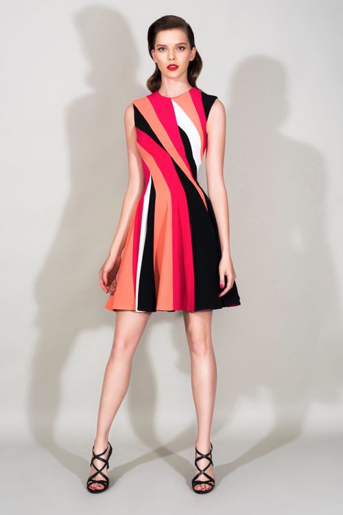 Vestido corto multicolor de la Colección Resort 2016 de Zuhair Murad