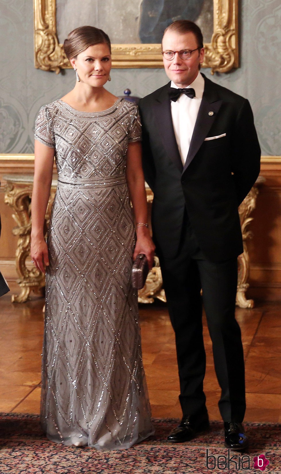 La Princesa Victoria de Suecia con el Príncipe Daniel en una cena de gala tras anunciar su segundo embarazo