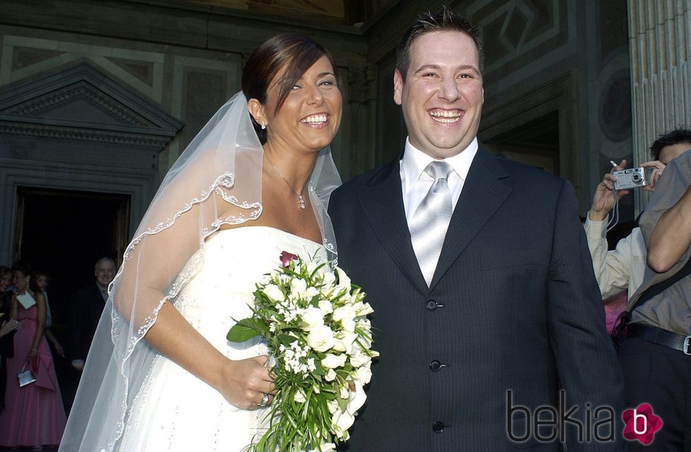 Carlos Latre y Yolanda Marcos el día de su boda