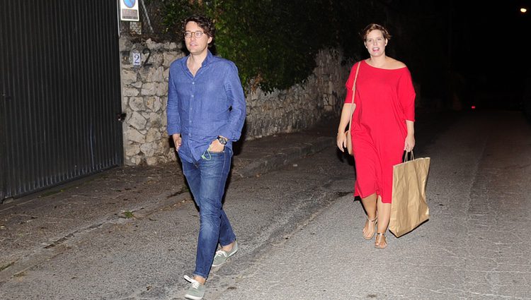 Tania Llasera y su marido Gonzalo Villar en la fiesta del 50 cumpleaños de Jesús Vázquez
