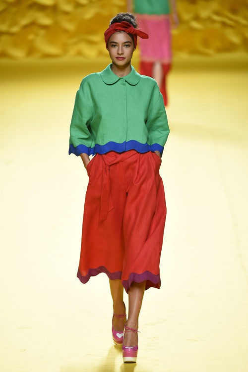 Pantalón maxi midi Agatha Ruiz de la Prada para primavera/verano 2016 Madrid Fashion Week