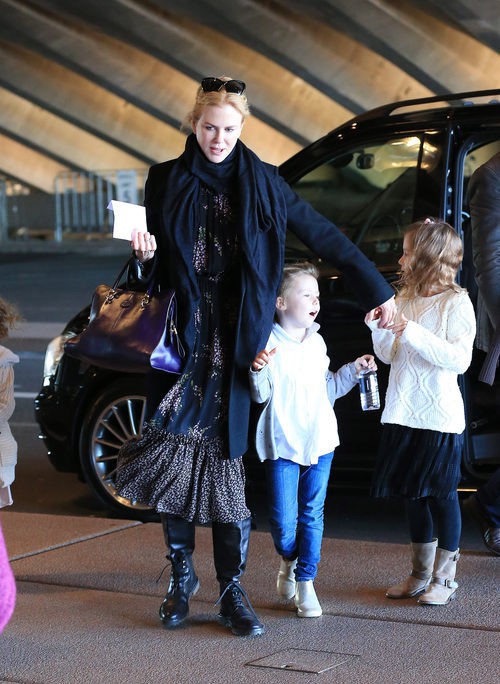 Nicole Kidman con sus hijas Sunday Rose y Faith Margaret