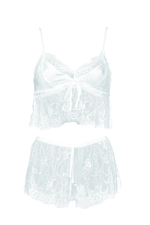 Conjunto lencero blanco de la colección otoño/invierno 2015/2016 'The Bridal Collection' de Yamamay