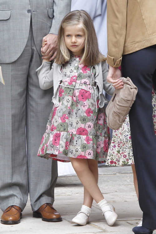 La princesa Leonor con vestido de print floral rosa y verde