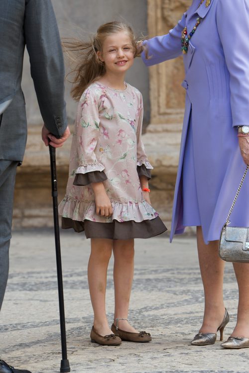 La princesa Leonor con vestido de print floral rosa