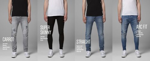 Varios modelos de vaqueros de la colección otoño/invierno 2015/2016 masculina de Bershka