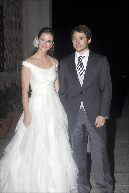 Amelia Bono con un vestido de Pronovias en su boda con Manuel Martos