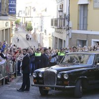Coche con Cayetano Rivera llegando a su boda con Eva González