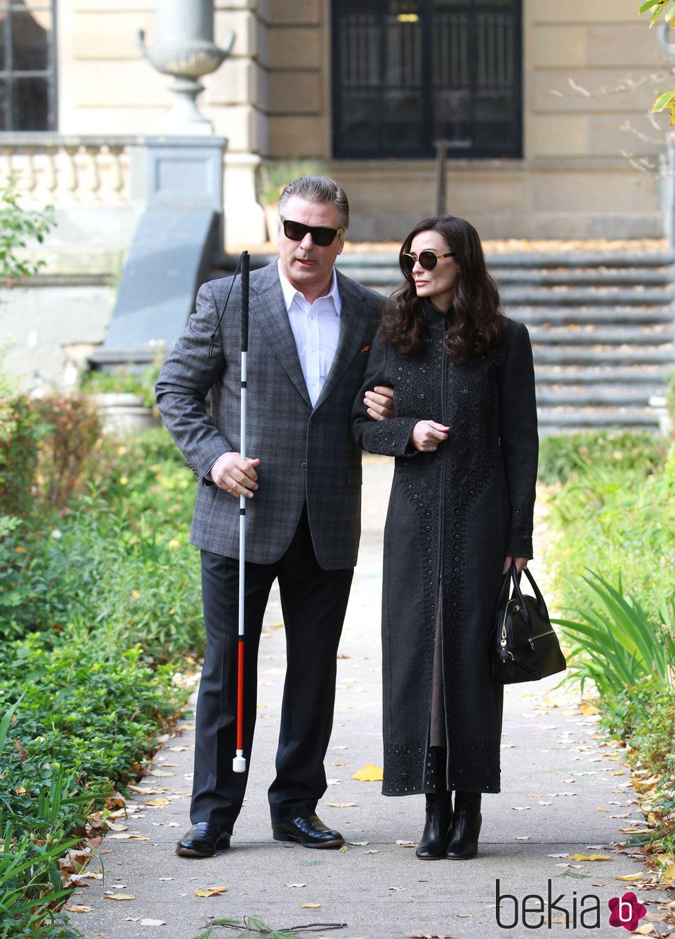 Alec Baldwin y Demi Moore rodando su última película