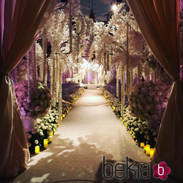 El espectacular pasillo floral de la boda de Sofía Vergara y Joe Manganiello
