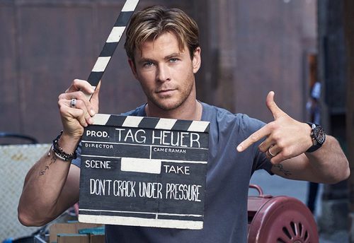 Chris Hemsworth rodando el spot para TAG Heuer