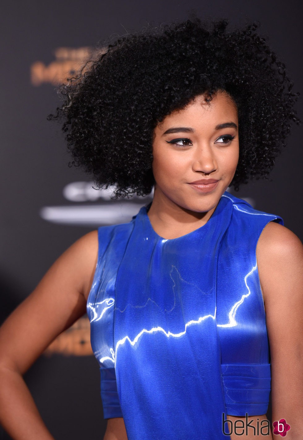 Amandla Stenberg en el estreno de 'Los juegos del hambre: Sinsaje parte II'