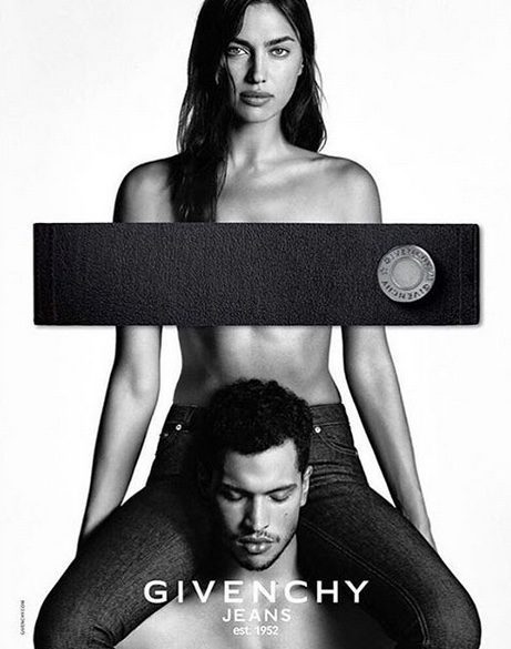 Irina Shayk y Chris Moore, embajadores de la campaña denim de Givenchy invierno 2016