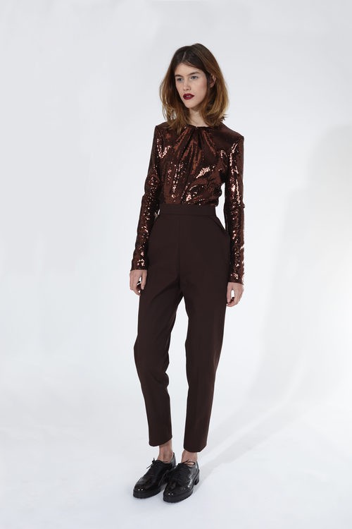 Jersey de lentejuelas marsala de 2nd LAB by 2nd Skin para primavera/verano 2016