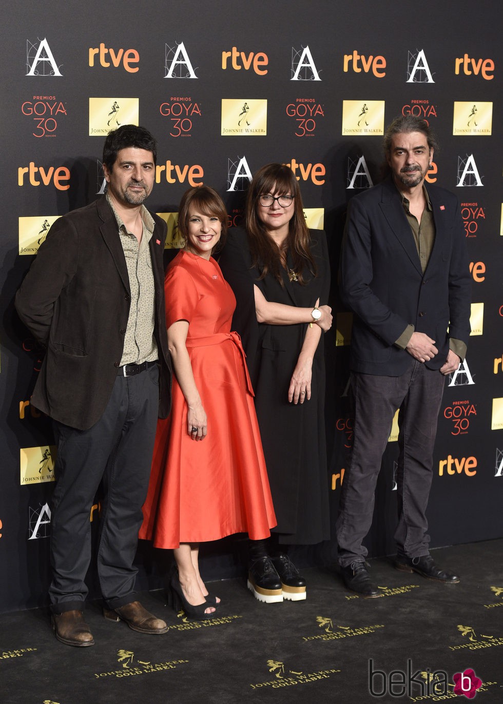Cesc Gay, Paula Ortiz, Isabel Coixet y Fernando León de Aranoa en la cena de los nominados a los Premios Goya 2016