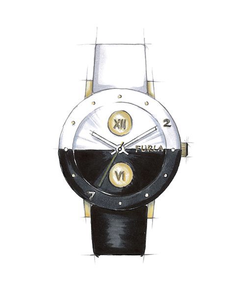 Boceto del modelo de reloj de Furla y Morellato
