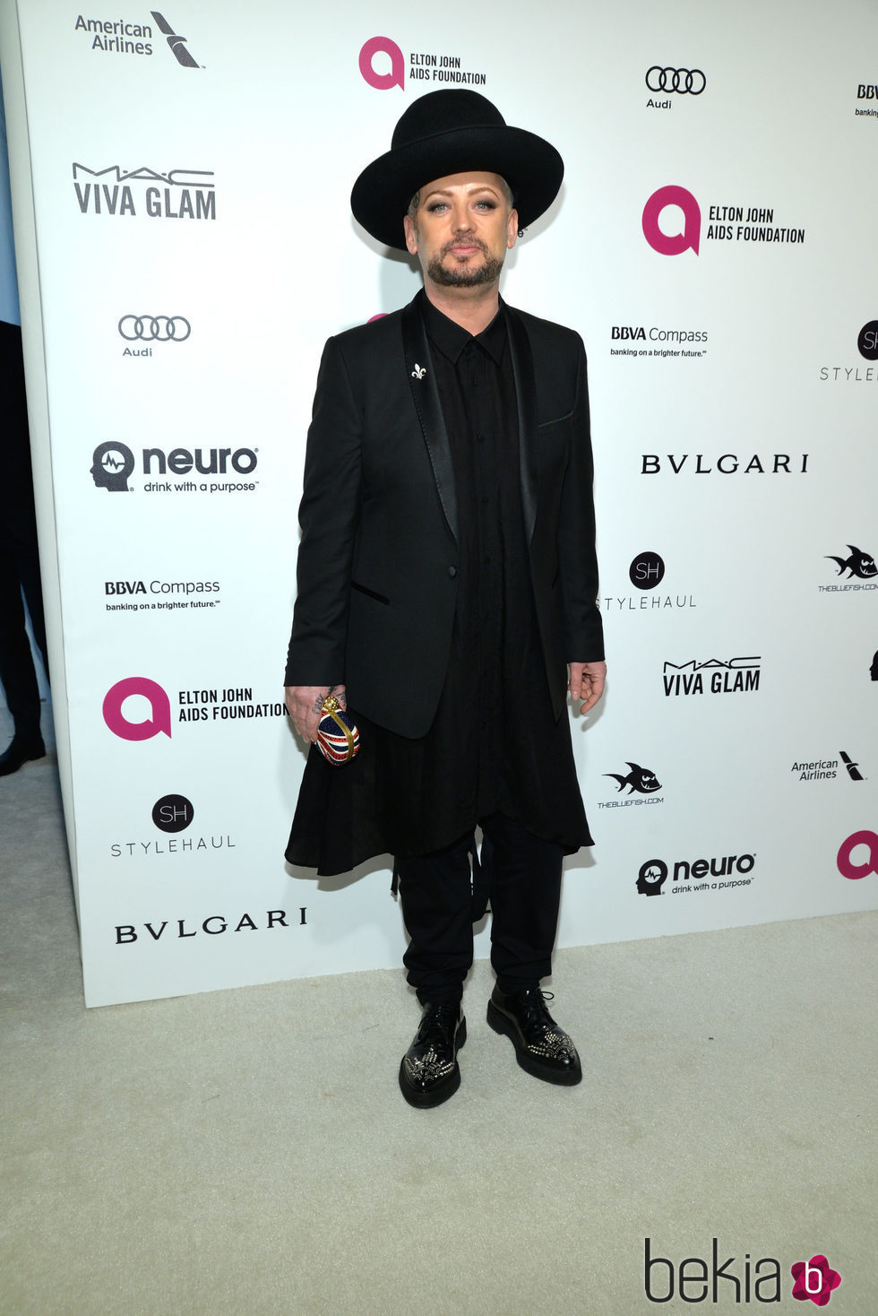 Boy George en la fiesta de Elton John tras los Oscar 2016