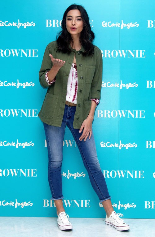 Rocío Crusset posando en la presentación de la colección Primavera/Verano 2016 de Brownie