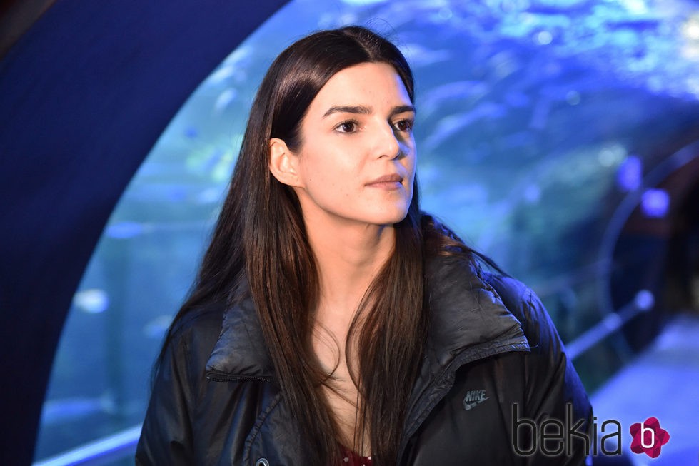 Clara Lago en el rodaje de 'Órbita 9' en el Acuario de San Sebastián