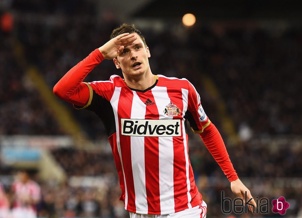 Adam Johnson celebrando un gol del Sunderland FC