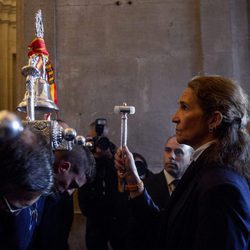 La Infanta Elena de Borbón en la Procesion del Cristo de los Alabarderos en Madrid 