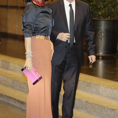 Iñaki Gabilondo y su mujer en el 80 cumpleaños de Mario Vargas Llosa