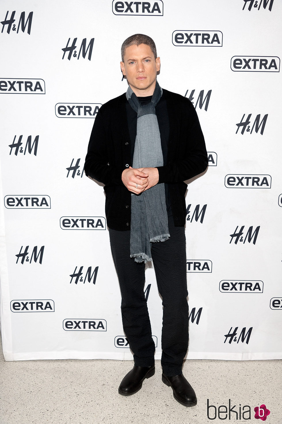 Wentworth Miller durante un acto de H&M
