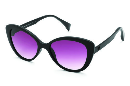 Gafas tipo cateyes de marco negro y lente rosado de la colección primavera-verano-2016 de italia Independent