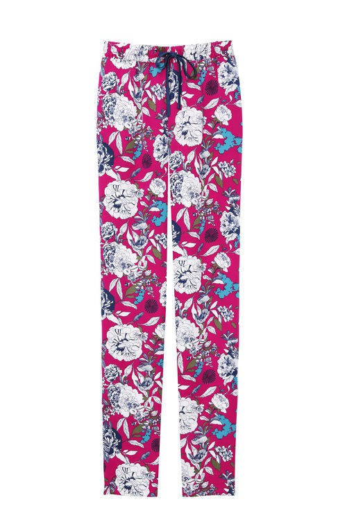 Pantalón de pijama fucsia con estampados florales de la colección primavera/verano 2016 de Etam