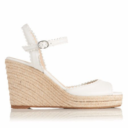plataforma de correas blancas de la colección primavera 2016 de L.K Bennet London