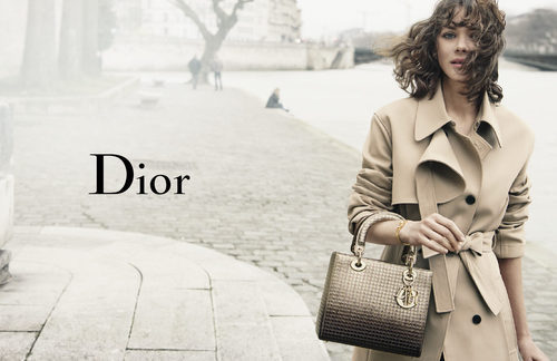 Marion Cotillard con el bolso metalizado Lady Dior 2016