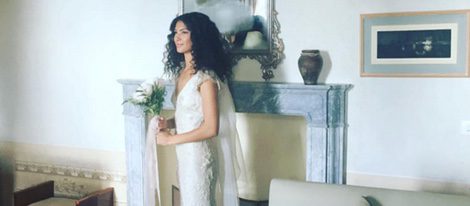 Grace Gail durante su boda en la toscana italiana