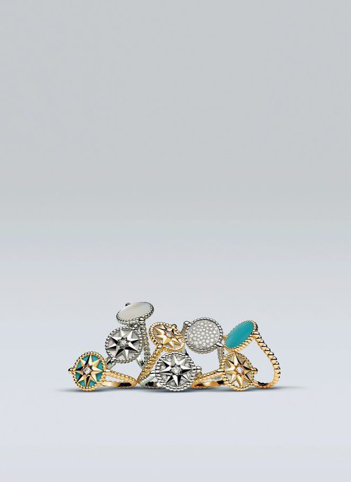 Anillos colección Rose des Vents de Dior fotografiada por Patrick Demarchelier