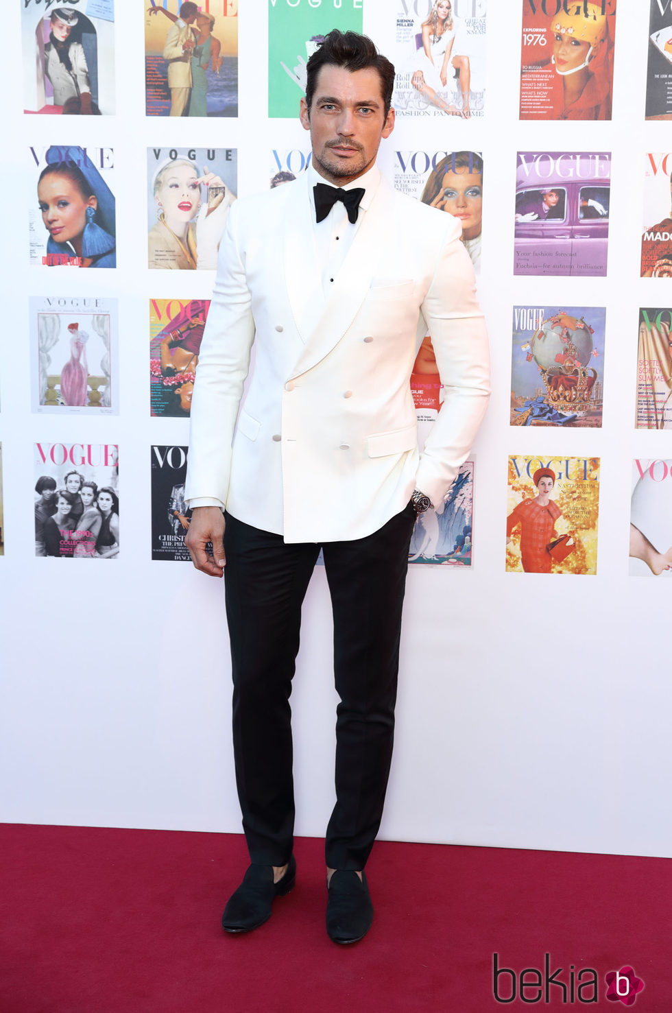 David Gandy en la fiesta del 100 aniversario de Vogue en Londres