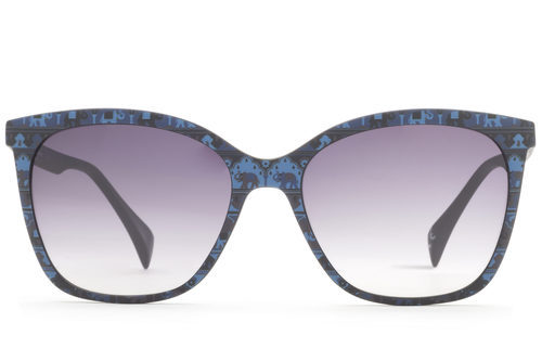 Gafas de sol cuadradas print tropical para la nueva colección de Eye Blue Summer de Italia 2016 Independent