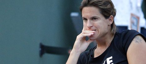 Amelie Mauresmo en el estadio de Roland Garros en París