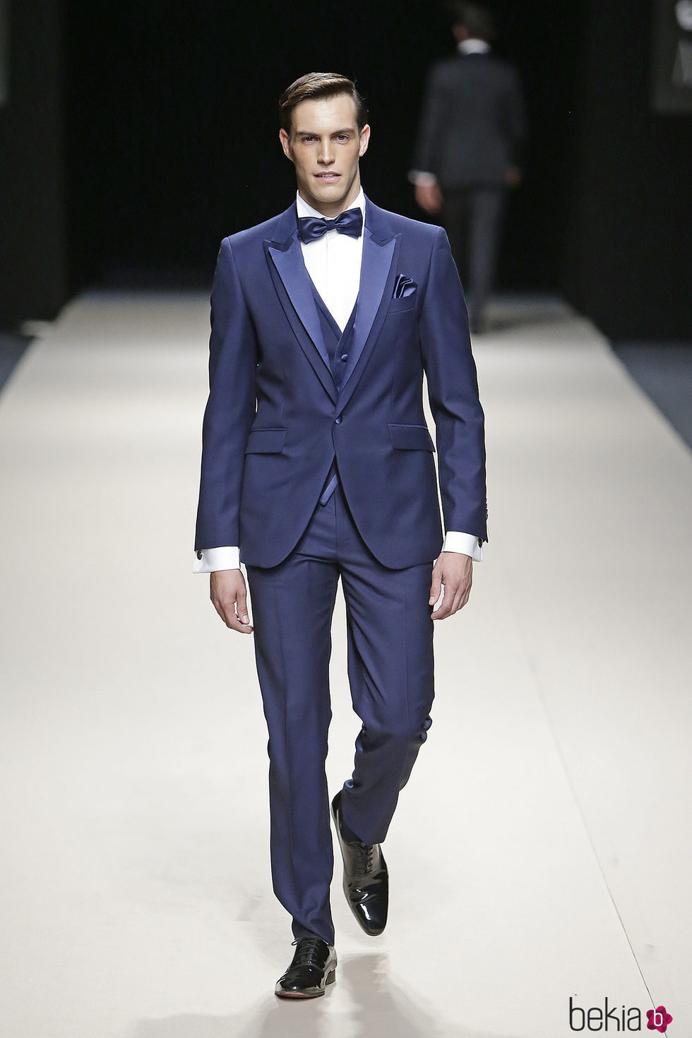 Miguel Herrera desfilando para Félix Ramiro en la Madrid Fashion Show Men