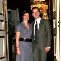 Marta Luisa de Noruega y Ari Behn en el anuncio de su compromiso
