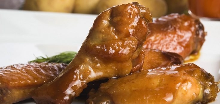 Pollo troceado con miel y mostaza