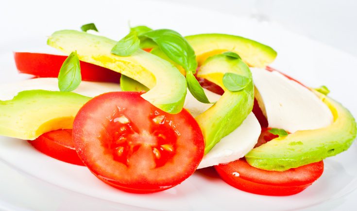 Aperitivo de Navidad: Aguacate con mozzarella