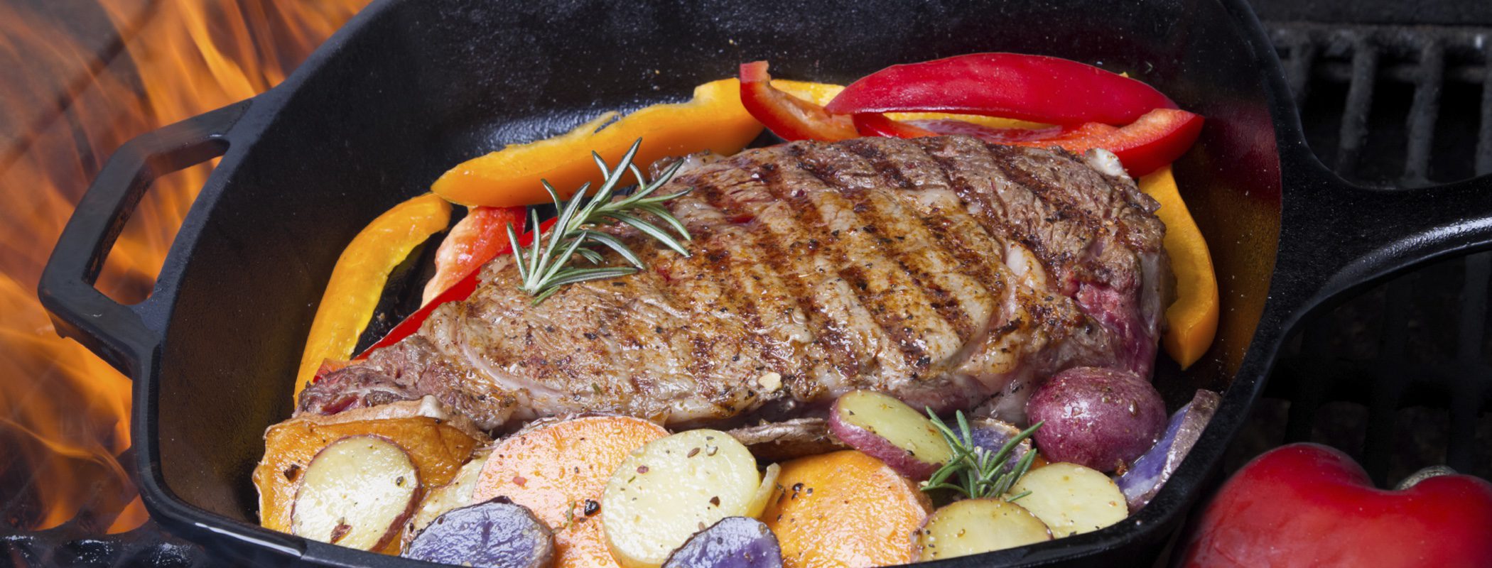 Carnes de Navidad: Entrecot con pimiento rojo