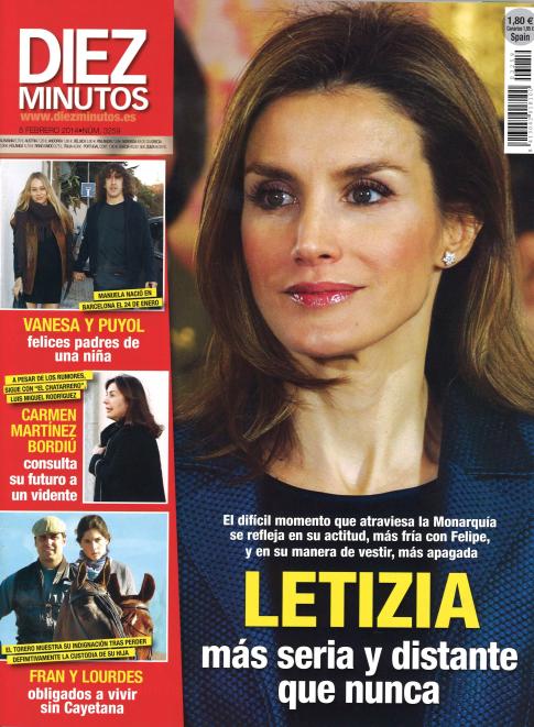 Diez Minutos destaca la seriedad de la Princesa Letizia