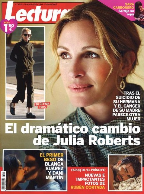 El dramático cambio de Julia Roberts en Lecturas