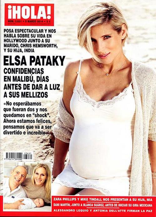 Elsa Pataky muestra su embarazo en ¡Hola! a pocas semanas de dar a luz a sus mellizos
