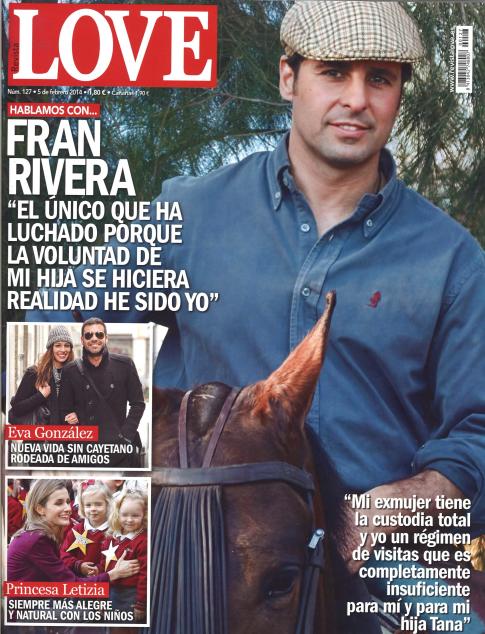 Fran Rivera habla para Love tras perder la batalla judicial con Eugenia Martínez de Irujo